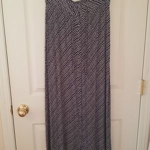 LOFT blue and white maxi skirt blu